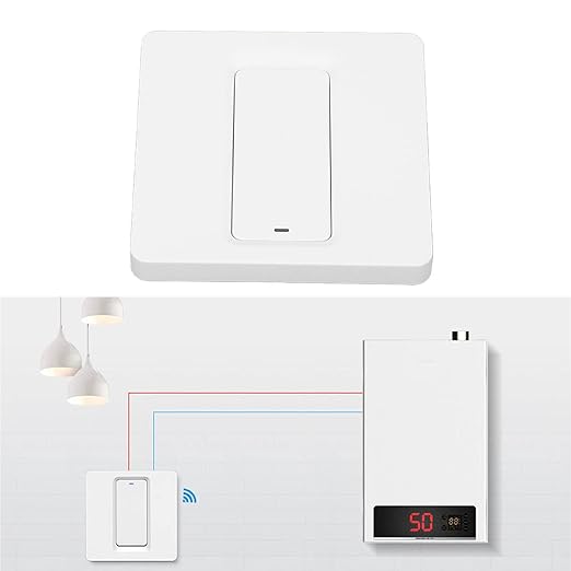 Smart Touch Wall Switch with Voice Control and Timer for Water Heater Boiler Home Automation