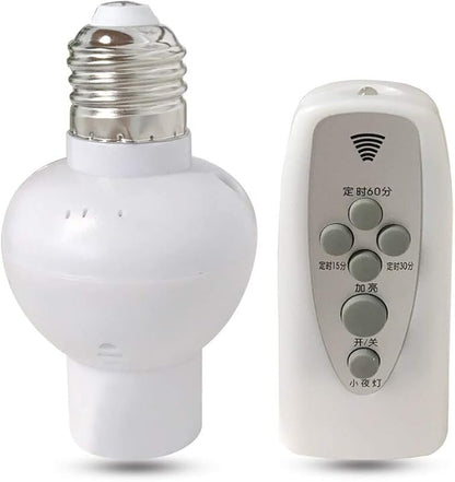 Lamp Bases E27 Screw Sokcet Smart Remote Control Lamp Holder Support Dimming & Timing for AC85-265V LED Lamp Night Light - (Color: White; Base Type: E27)