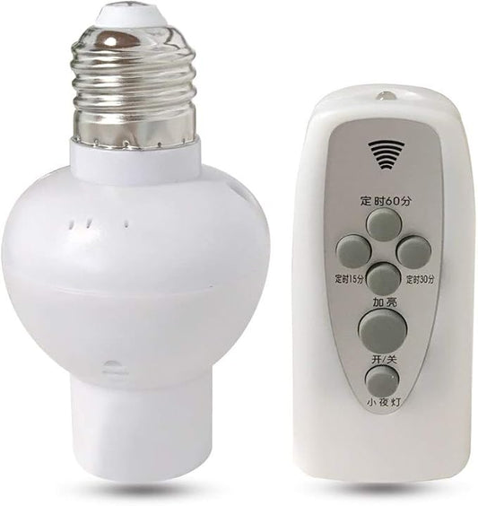 Lamp Bases E27 Screw Sokcet Smart Remote Control Lamp Holder Support Dimming & Timing for AC85-265V LED Lamp Night Light - (Color: White; Base Type: E27)