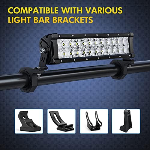 Nilight 2 Pack Roll Bar Clamps Brackets for LED Light Mount, Large Size