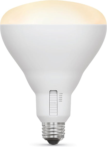 Feit Electric BR40 LED Light Bulb, 85W Equivalent, Dimmable, 5CCT, E26 Medium Base, 90 CRI, 1100 Lumens, Adjustable White, 13.7 Years Lifetime, BR4085DM5CCTCA15K