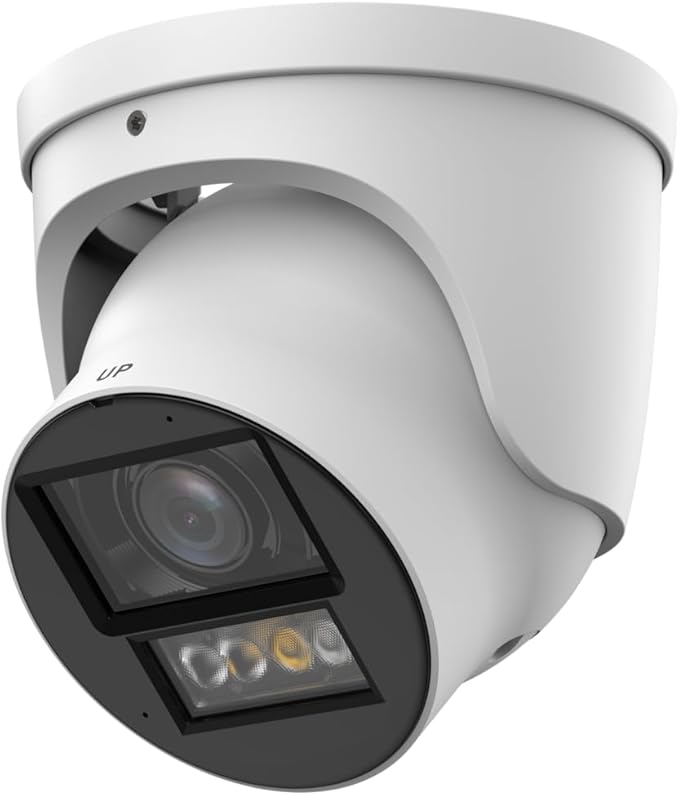 EmpireTech Smart IR and Warm Dual Lights 4MP 1/1.8" CMOS Turret IP Camera 2.8mm and 3.6mm Lens,Two-Way Talk,IVS,Motion Detection,IPC-T54PRO-AS (2.8mm)