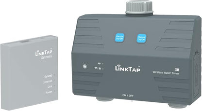LinkTap D1 2-Zone Sprinkler Timer (Req. Gateway), Fault Detection & Alerts | Weather Adaptive, Advanced Flow Monitoring, Scalable Mesh Networking, 2-Yr Warranty, Ideal for Garden Drip Irrigation & Lawn