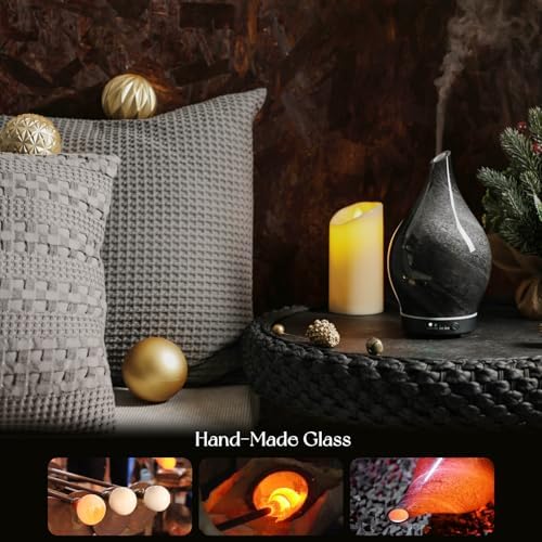 Porseme Essential Oil Diffuser 150ml Handmade Glass Diffuser 6H Runtime