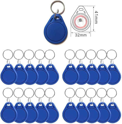 20 PCS 13.56 MHz UID Writable Rewritable Clone IC Smart Keychain, Compatible with MIFARE Classic 1K, RFID Blank Tag for Access Control Key Tag Rewritable (20 PCS)