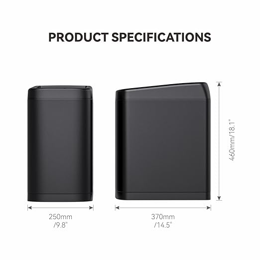 ELLO&ALLO Garbage Can Motion Sensor Trash Can 8 Gallon for Kitchen with Roll Up Lid, Automatic Touch Free High-Capacity Black Waste Bin
