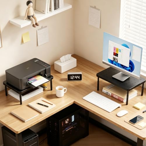 WALI Computer Monitor Stand for Desk, Adjustable Laptop Riser, up to 44 lbs