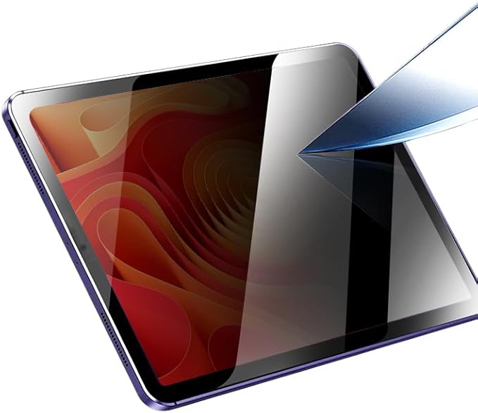 Anti-Spy Tempered Glass Film Guard for iPad 10th 2022 10.9" / 11th A16 2025 11", Anti-Scratch, Anti-Shock Privacy Screen Protector for iPad 10/11 Generation, Black Security Screen