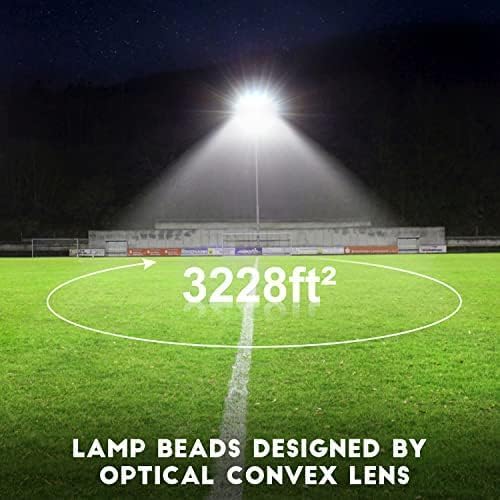 Juyace LED Stadium Flood Light Outdoor, 36000LM Super Bright Commercial Area Lighting, 240W 5000K Daylight IP65 Waterproof Arena Lights for Sport Fields and Courts, 110-277V（3 Pack