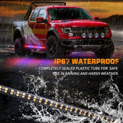 XRIDONSEN 2PCS 60 inch Strobe Lights Strip 720 LED Running Board Lights