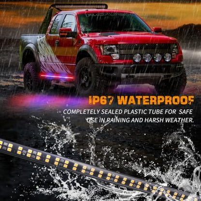 XRIDONSEN 2PCS 60 inch Strobe Lights Strip 720 LED Running Board Lights