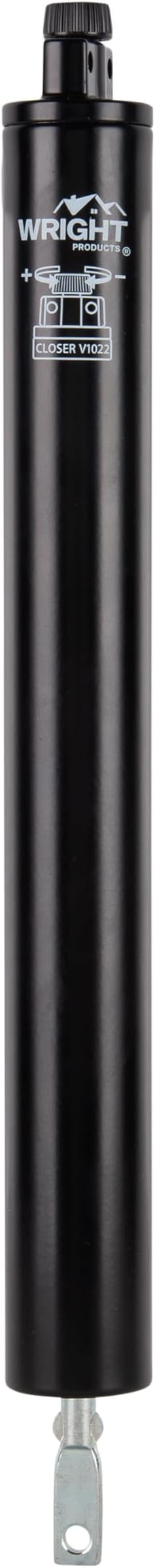 Wright Products Standard Duty Pneumatic Screen & Storm Door Closer – Adjustable Closing Speed, Quiet Operation, Easy Installation (Modern, Black)