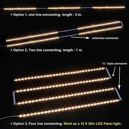 WOBANE Under Cabinet Lighting Kit,6.6 Feet Flexible LED Strip Lights Bar