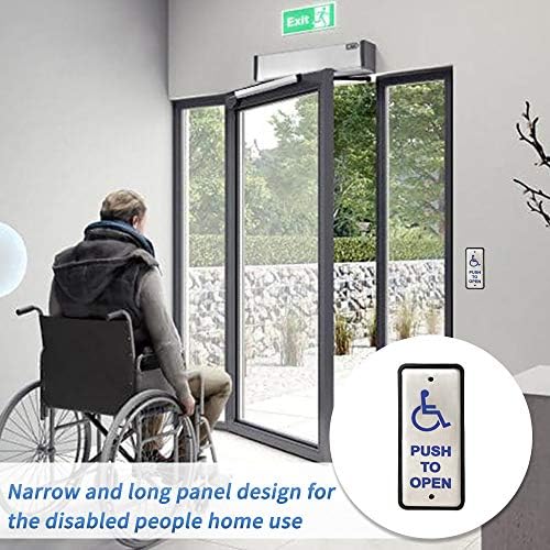 Olideauto Electronic Automatic Swing Door Opener System with Wired Narrow Handicap Push Buttons Olide-515 and 550lbs Fail Safety Electric Strike