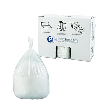 Inteplast Group S386022N 60 Gallon Capacity, 60" Length x 38" Width x 22 Mic Thickness, Natural Color, HDPE Commercial Coreless Institutional Trash Can Liner (Case of 6 Roll, 25 Bags per Roll)