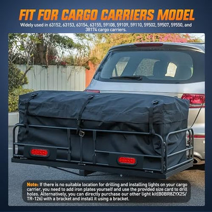 Nilight Hitch Cargo Carrier Light Kit 2PCS 6" Red Oval LED Tail Lights