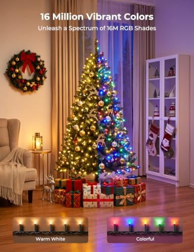 Minetom 165ft 500LED Smart Color Changing Christmas Halloween Tree Lights