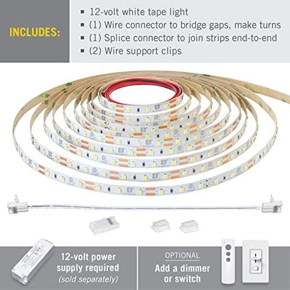 Armacost Lighting RibbonFlex Pro 12V White LED Strip Lights 60 LED/m, 2700K, 12 ft, 132220