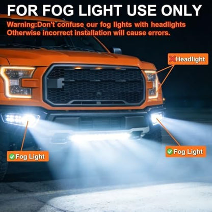 SEALIGHT H4/9003/HB2 Fog Light Bulbs, 50000LM 6500K Cool White, 1:1 Mini Size, H4 Bulb with 13000RPM Cooling Fan, 3 Mins Plug-N-Play, IP67 Waterproof Non-polarity, Pack of 2
