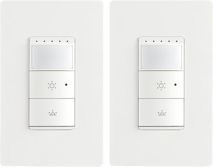 Amazon Basics Smart Motion Sensor Dimmer Switch, Single Pole, Works with Alexa Only, 2.4 GHz Wi-Fi, No Hub Required, Voice Control, 2-Pack, White