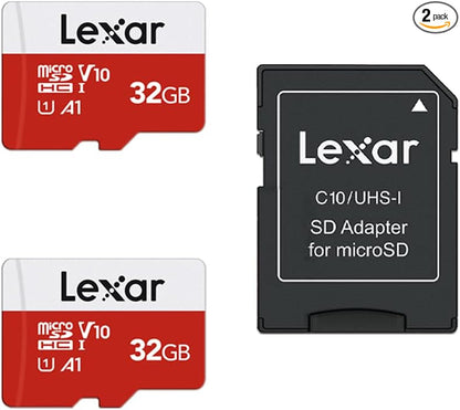 Lexar E-Series 32GB Micro SD Card 2 PK microSDHC UHS-I Flash Memory Card