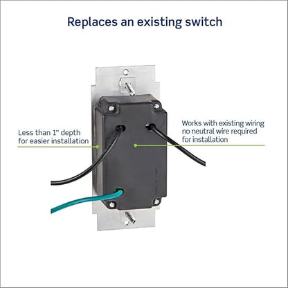 Leviton SureSlide Dimmer Switch for Dimmable LED, Halogen and Incandescent Bulbs, 6672-1LI, Ivory