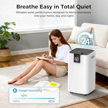 Trazico 4000 sq.ft Dehumidifier with Drain Hose, 45 Pint/D