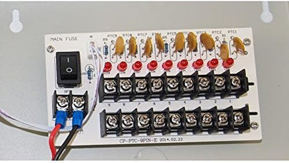 EVERTECH 8 Channel 9 Port Power Box Security Camera 12V DC 5A Ampere CCTV DVR Power Supply Switch Box Key Locked