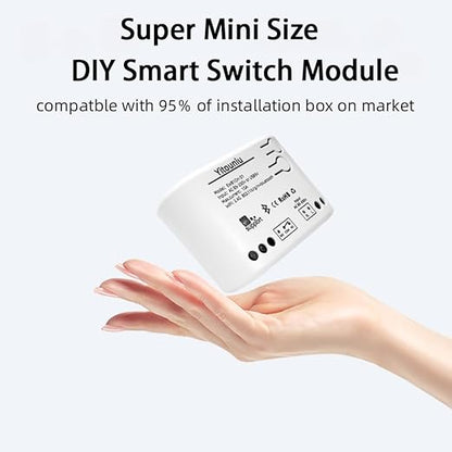 EWeLink 1CH Wireless Smart Switch AC85V-250V Smart WiFi Relay Switch Module, Bluetooth Network, Compatible with Alexa Google Home