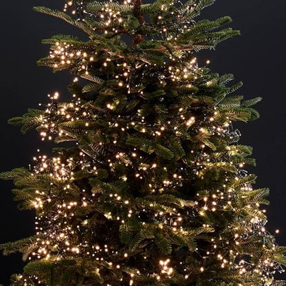 Dazzle Bright 300 LED Christmas String Lights, 100 FT Connectable Waterproof String Lights Green Wire with 8 Modes, Christmas Decorations for Indoor Outdoor Xmas Party Yard Garden (Warm White)