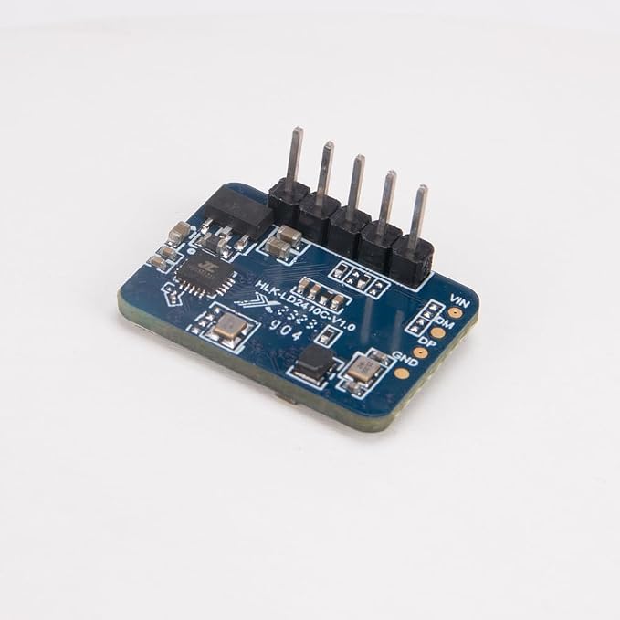 ZORZA 1Pcs LD2410C 24GHz Millimeter-Wave Human Presence Radar Sensor 5V | Detection Distance 0.75m~6m Adjustable,Angle ± 60°,Non-Contact,No Complex Coding,GPIO UART Output,for Home Assistant ESP32