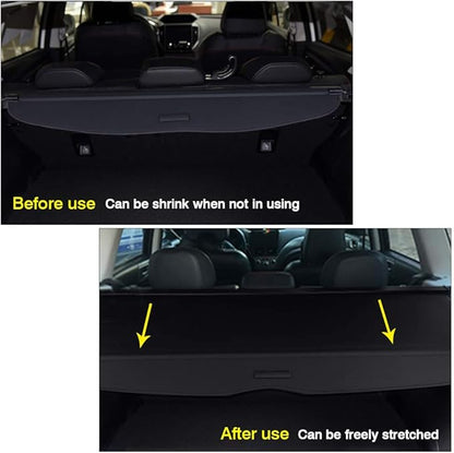 Powerty Retractable Cargo Cover for 2018-2023 Subaru Crosstrek/Impreza - Canvas Texture Trunk Cover Privacy Screen Rear Security Shade for Crosstrek Accessories (Not for Plug-in and Hybrid Models)