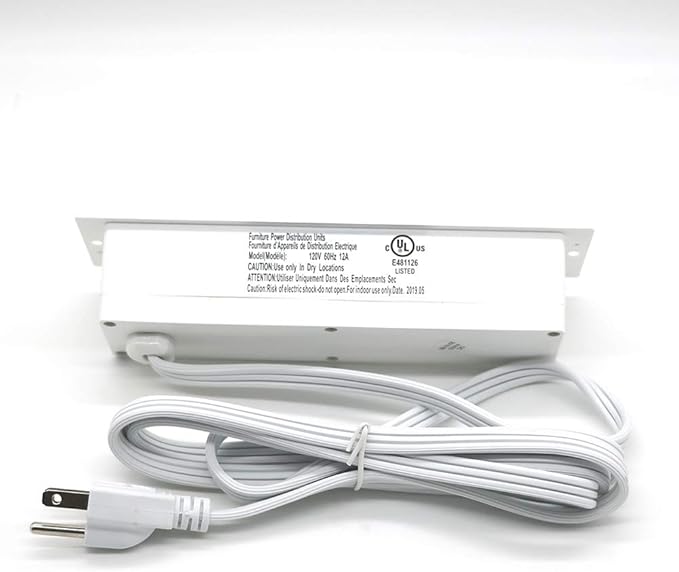 Recessed Power Strip Socket with USB Ports Mountable Desk Power Outlet Desktop Power Strip 4 AC Outlets 2 USB Ports for Conference Cabinet Sofa Countertop UL Listed