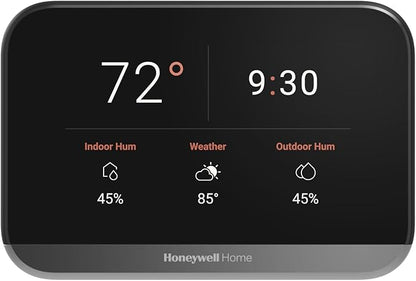 Honeywell Home X7S Smart Thermostat with Advanced Occupancy Sensing, Humidity Monitoring, and Customizable Touchscreen Display, Black