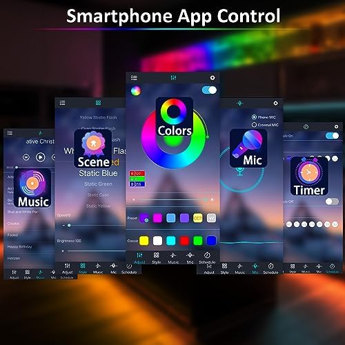 LAFULIT 10 PCS RGB Under Cabinet Lights with App and Remote Control