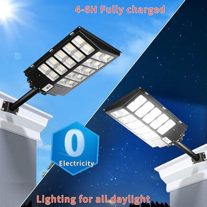 Ofuray Solar Street Lights Outdoor,Of-11800W Commercial Parking Lot Light