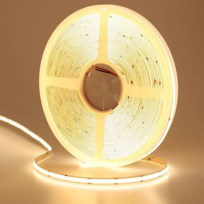 49.2ft/15M 24V COB LED Strip Light Warm White 3000K 5760LEDs 11000lm