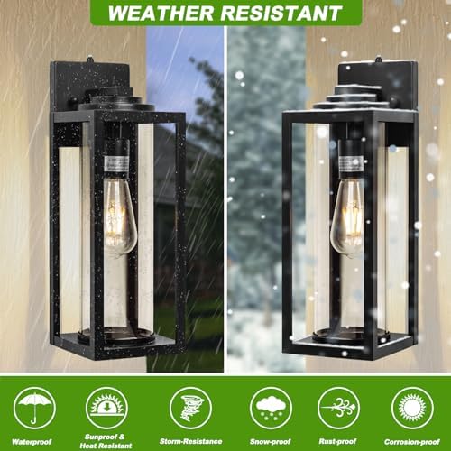 FILIYANO Large Dusk to Dawn Outdoor Wall Lights, 16 Inch, Modern, 2 Pack