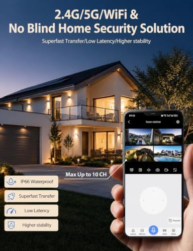 Security Cameras Wireless Outdoor 5G WiFi, Solar Outdoor Camera Wireless