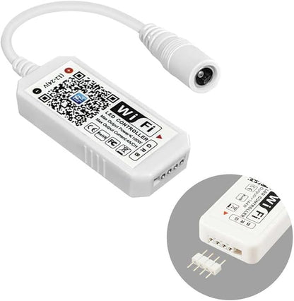 Aubric Smart WiFi LED Controller, RGB Led Strip Lights Wireless Controller, Compatible with Alexa & Google Home & IFTTT, Free Magic Home App via iOS or Android Smartphone (2 Pack)