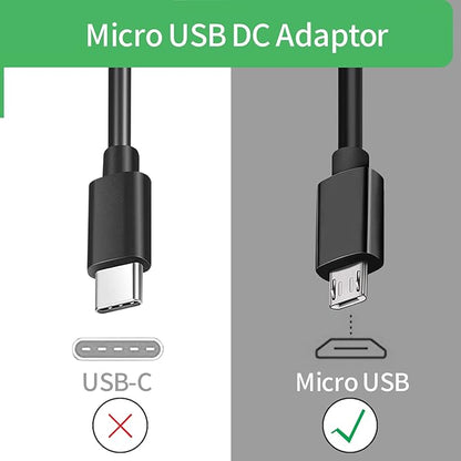 5V 2A Micro USB Power Supply Wall Charger AC/DC Adapter Universal Power Adapter, 5Vlot 2Amp Power Adapter with Plug Micro USB for Security Camera IPC, 2 Pack