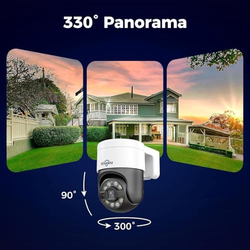 Hiseeu 4K PoE Security Camera System with 8pcs 5MP PoE PTZ Cameras