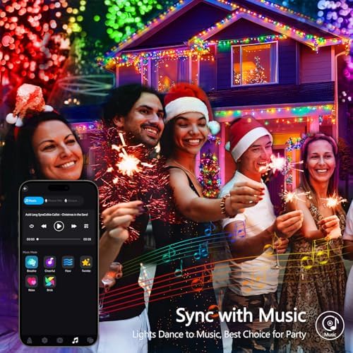 JMEXSUSS Connectable 33ft 100 LED Color Changing String Lights for Bedroom