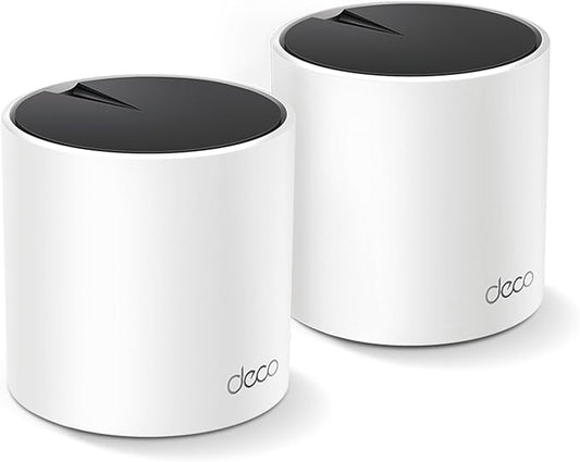 TP-Link Deco X55 AX3000 WiFi 6 Mesh System - Covers up to 4500 Sq.Ft, Replaces Wireless Router and Extender, 3 Gigabit Ports per Unit, Supports Ethernet Backhaul, Deco X55(2-Pack)