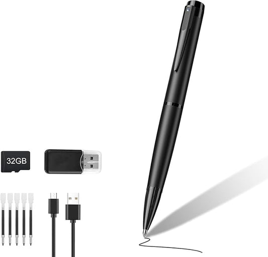 Mini Camera Pen 1080P HD Security Cam Nanny Camera with Loop Recording