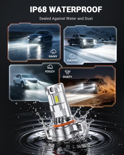 SEALIGHT 5202 LED Fog Light Bulbs, 2504 Fog Lights 30000LM 6500K, 1:1 Size