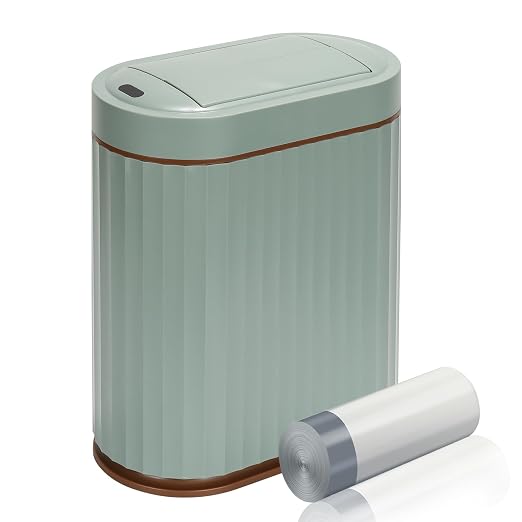 ELPHECO Motion Sensor Bathroom Trash Can with Lid 2 Gal Automatic Trash Can