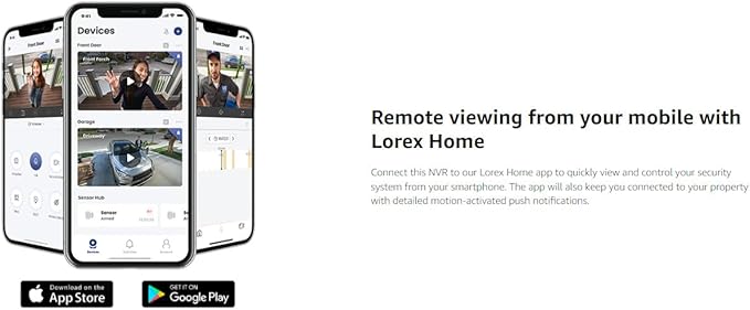 Lorex N843A82 4K 8-Channel 2TB Network Video Recorder (NVR) with Smart Motion Detection, Voice Control and Fusion Capabilities