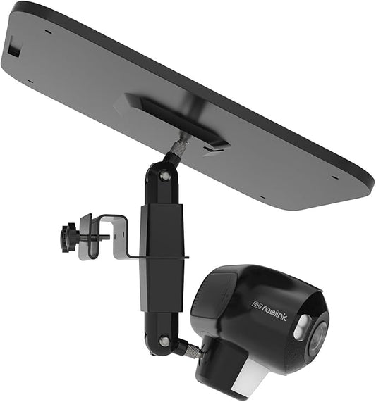 2 in 1 Camera Gutter Mount for Reolink Argus 4 Pro 4K Solar Security Cameras (Black)