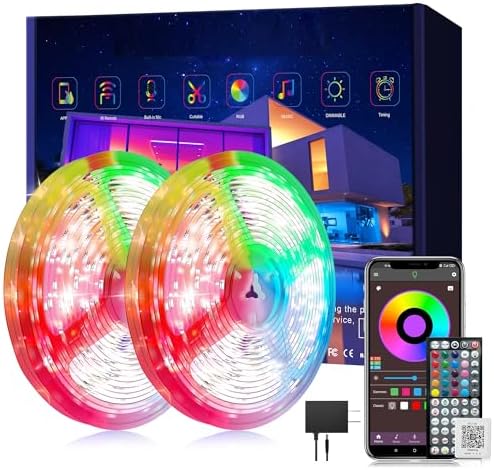 Ledagic Led Lights for Bedroom 250ft (2 Rolls of 125ft), RGB Led Lights